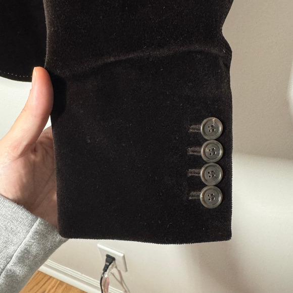 J.Crew Blazer Women Size 0 Brown Velvet Preppy Old Money Clean Girl Career Work - Picture 7 of 7